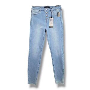 Liverpool High Rise Ankle Jeans Womens 10 Fray Hem High Rise Button Fly